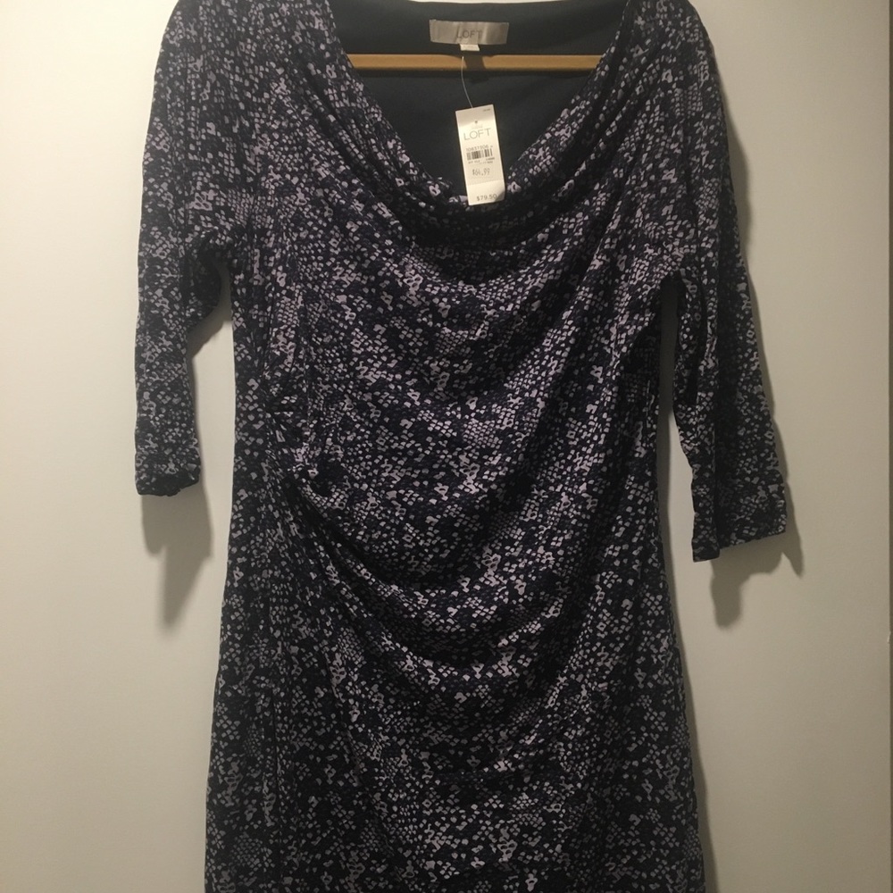 3/4 sleeve rayon/tencel dress. - Picture 3 of 4